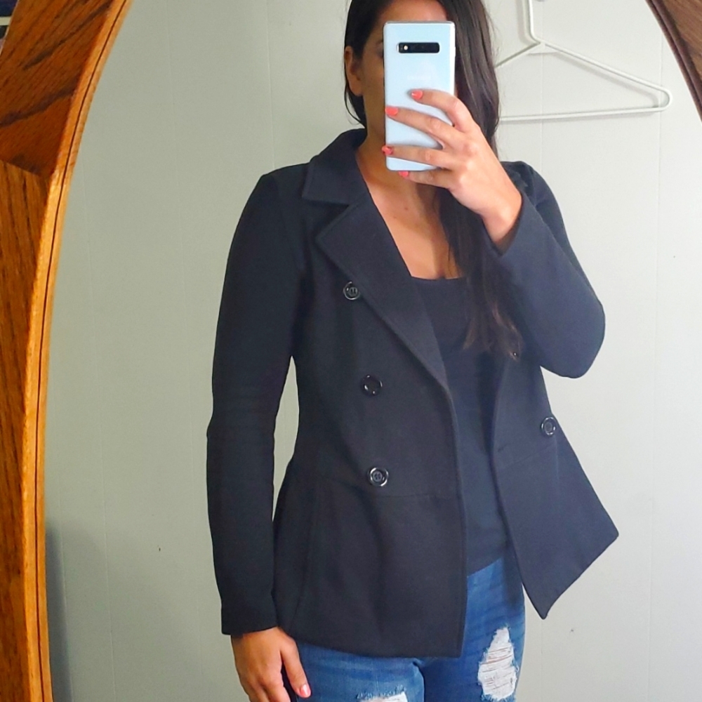 Forever 21 Black Peacoat